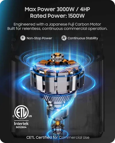 Miniatura 5 de Licuadora al vacío comercial profesional con escudo silencioso, 2026 mejorada 40000 RPM, 3000 W/4 HP de potencia máxima, taza Eastman Tritan de 56