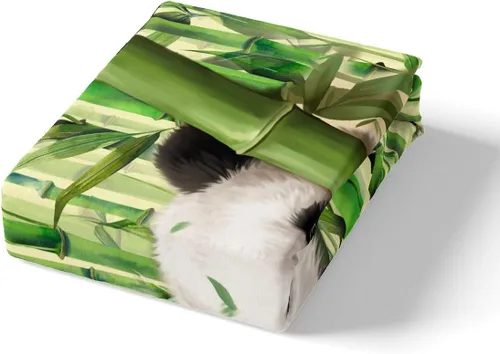 Miniatura 5 de Manfei Juego de funda de edredón de panda lindo para niños, tamaño individual, juego de ropa de cama con temática de animales de dibujos animados, 2