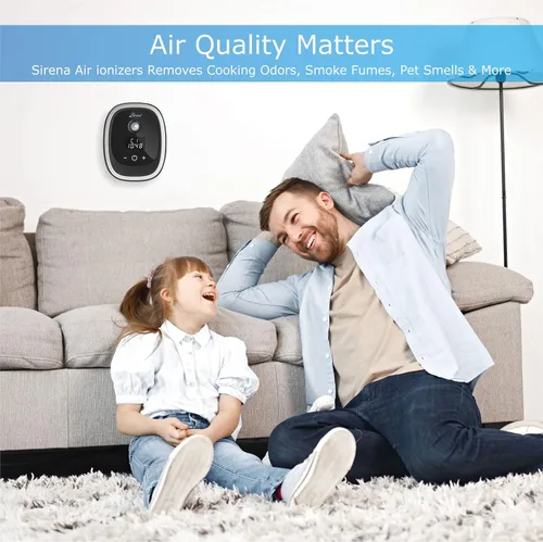 Miniatura 7 de Sirena Ionizadores de aire para sistema de filtración de iones negativos para el hogar, ambientador silencioso para dormitorio, cocina, elimina