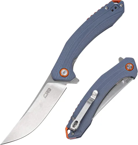 CJRB - Cuchillo plegable Gobi (J1906), con hoja de acero en polvo AR-RPM9, mango G10, de bolsillo, para uso diario, azul Hoja AR-RPM9