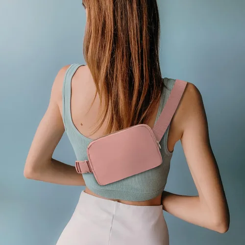 Miniatura 13 de Riñonera cruzada para mujeres y hombres, bolsa para cinturón para senderismo con correa ajustable, riñonera para correr, entrenamiento, deportes