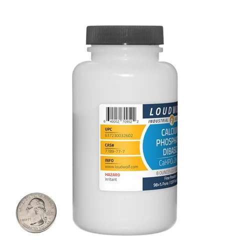 Miniatura 3 de Fosfato de calcio dibásico / botella de 8 onzas / 98 % más puro USP grado alimenticio/polvo fino/Estados Unidos
