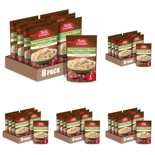 Miniatura 9 de Betty Crocker Puré de papas con mantequilla cremosa, hecho con papas reales, 4 onzas (paquete de 8)