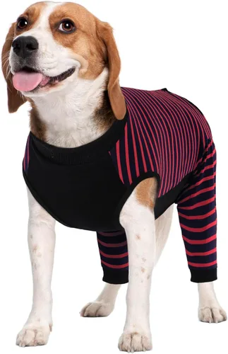 Miniatura 25 de Kuoser Traje de Cirugía para Perro Hembra Esterilización Macho Castración, Manga de Pierna de Perro para Dejar de Lamer Enterizo Suave para Perro