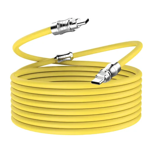 Miniatura 10 de WLGQ Geek - Cable de carga universal USB C a C de estilo industrial hecho a mano, material de silicona líquida agradable a la piel, cable de carga