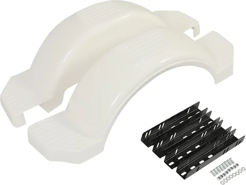 Miniatura 3 de HECASA - Par Negro de Defensas de Remolque de Eje Único para Falda de Neumático de Barco de 13 Pulgadas - 39.7 Pulgadas de Largo x 8.8 Pulgadas