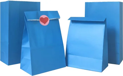 Miniatura 11 de Artseen Bolsas de papel de recuerdo de fiesta para celebración de fiestas, bolsas de papel tratadas de 5.10 x 3.10 x 9.4 pulgadas (24 unidades)