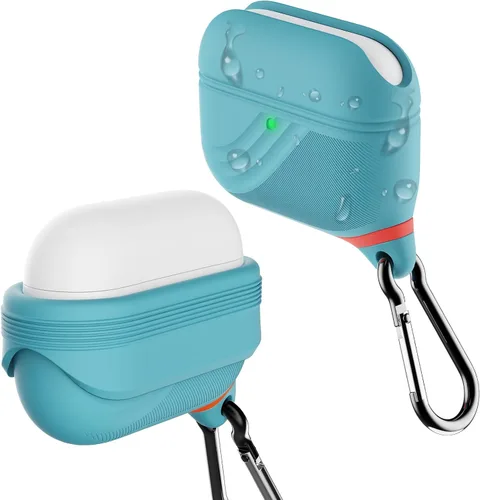 Miniatura 19 de HALLEAST Funda impermeable para AirPods Pro 3, LED frontal visible y compatible con carga inalámbrica, funda protectora de silicona compatible