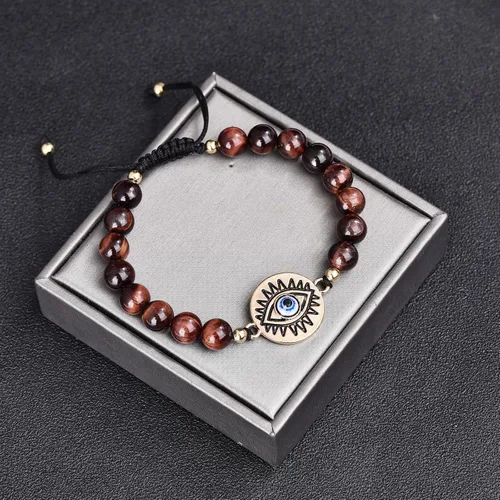 Miniatura 3 de ZPMMPZ Natural Stone Beaded Bracelet for Men Birthday Christmas