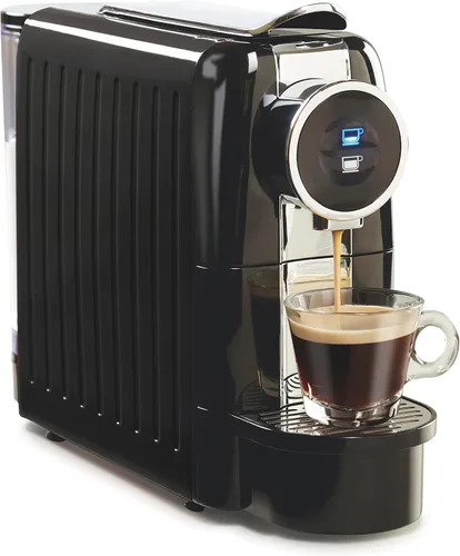 Hamilton Beach Máquina de café expreso, compatible con cápsulas Nespresso, cafetera de una sola porción, potente bomba italiana de 19 bares, Negro