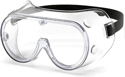 Gafas protectoras de seguridad, lente transparente y antiniebla, correa ajustable para la cabeza, ligeras y duraderas, paquete de 6