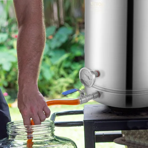 Miniatura 8 de VEVOR Hervidor de cerveza de 16 galones, olla de acero inoxidable, olla para elaboración de cerveza con filtro y bandeja de filtro, parte inferior
