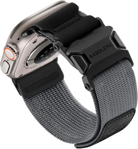 Miniatura 11 de Bandletic Bandas magnéticas compatibles con Apple Watch Ultra 3/Ultra Band de 1.732 pulgadas, correa de nailon transpirable con cierre magnético