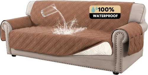 Miniatura 21 de PrinceDeco - Funda para sofá reclinable 100% impermeable, funda para sofá para sala, protector de muebles resistente al agua con correas elásticas