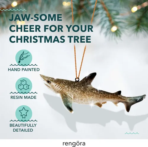 Miniatura 3 de Adorno de Navidad pintado a mano para playa – Decoración costera para árbol para amantes del océano – Adorno náutico único para árbol de Navidad