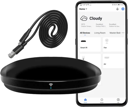 Miniatura 8 de Control remoto inteligente IR, todo en uno, control remoto infrarrojo universal para TV, DVD, aire acondicionado STB, etc., compatible con Alexa