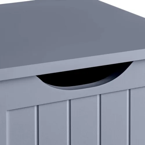 Miniatura 6 de Topeakmart Armario de madera con 4 cajones, armario de pasillo organizador de almacenamiento independiente para baño/cocina/sala de estar, gris