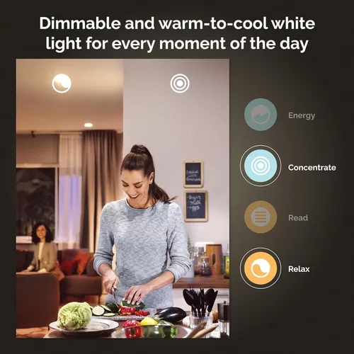 Miniatura 6 de Philips Hue Centris - Foco de techo LED inteligente, blanco, luz que cambia de color y ambiente de color, 2 luces, control con aplicación, funciona