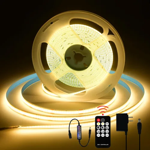 Miniatura 14 de Tira de luces LED de 5V USB, tira de luz COB de 1 m blanca, tira de luz LED corta, tira de luz LED brillante flexible de 5V para debajo del Blanco
