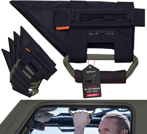 Miniatura 14 de GPCA GP-Grip PRO - Asa de agarre para Jeep Wrangler JL JK Sports/Sahara/Freedom/Rubicon X Unlimited X 2DR/ 4DR 2007-2020 con barras de rodillo de 3