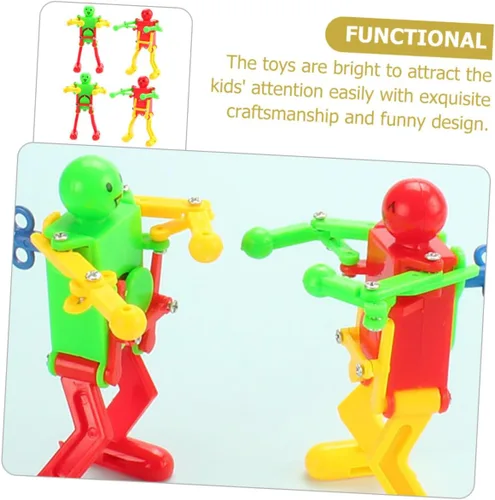 Miniatura 7 de Abaodam 4 piezas de robot bailarín de cuerda para adultos, figuras de relojería seguras y portátiles, regalos creativos para cumpleaños