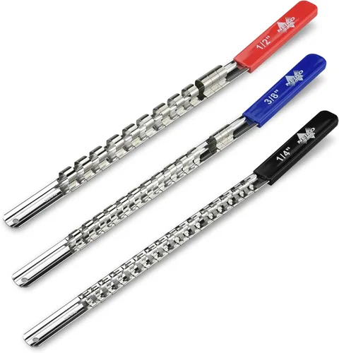 Miniatura 9 de NEIKO 03975A - Soporte magnético para llaves de tubo, unidad de 1/2 pulgadas, bandeja para llaves de tubo de 25/64 a 1.06 pulgadas SAE, organizador