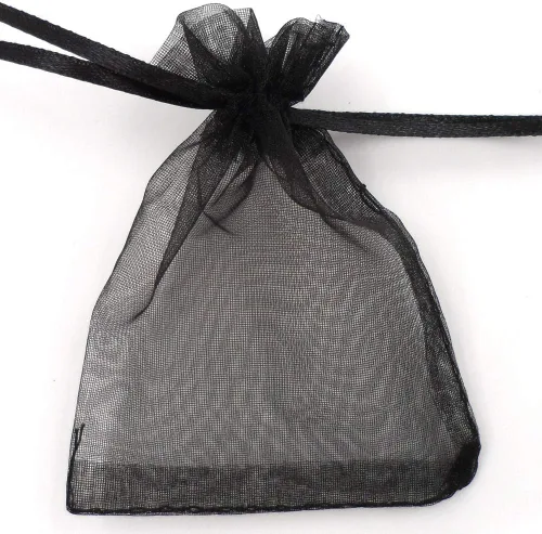Miniatura 13 de ATCG 50 bolsas de organza grandes con cordón de 8 x 12 pulgadas, decoración de festivales, bodas, fiestas, bolsas de maquillaje (blanco)