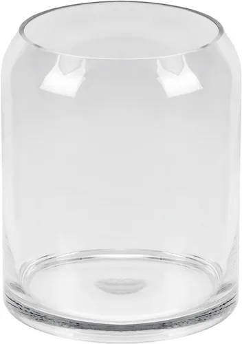 Miniatura 6 de Jarrón grande de cristal escandinavo hecho a mano de 7 pulgadas de alto y 6 pulgadas de ancho, florero de cristal para ramo, jarrón de vidrio