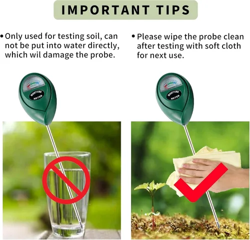 Miniatura 6 de Medidor de Humedad del Suelo de Sonda Larga Extendida, Paquete de 2 Medidores de Agua para Plantas, Medidor de Suelo, Sensor de Humedad, Higrómetro