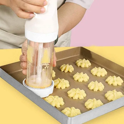 Miniatura 2 de Prensa eléctrica para galletas Churros con 12 discos y 4 puntas de glaseado para tartas, herramientas de bricolaje, juego de accesorios para hornear