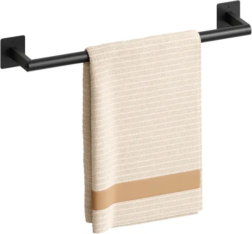 Miniatura 11 de USHOWER Toallero de níquel cepillado, toalleros de 18 pulgadas para montaje en pared de baño, soporte de toalla de acero inoxidable resistente