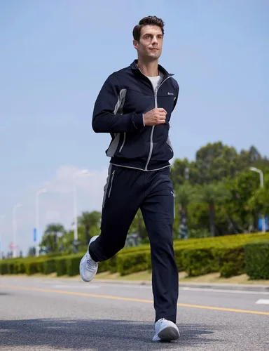 Miniatura 6 de TBMPOY Chándales para Hombres Conjuntos Deportivos para Hombres Conjuntos de Chándal de 2 Piezas Casuales Atléticos para Jogging Calentamiento
