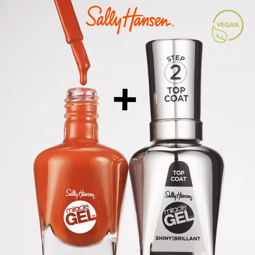 Miniatura 7 de Sally Hansen Miracle Gel Neons Esmalte de uñas de calidad de salón Fórmula similar a gel, sistema de dos pasos, no necesita luz UV, larga duración