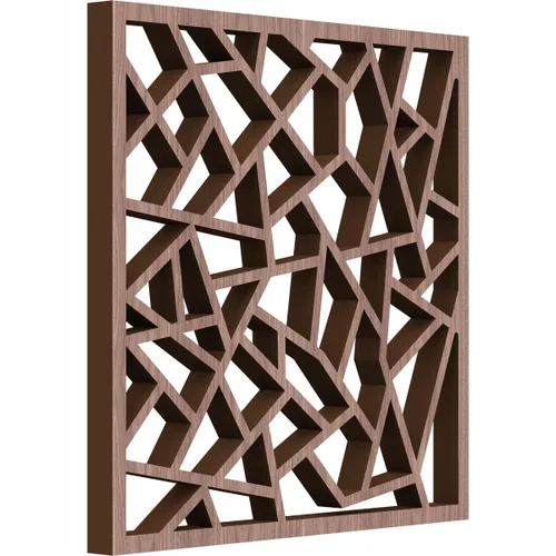 Miniatura 29 de 7 3/8 pulgadas de ancho x 7 3/8 pulgadas de alto x 3/8 pulgadas de alto, paneles de pared de madera con calado decorativo extra pequeño de Venecia