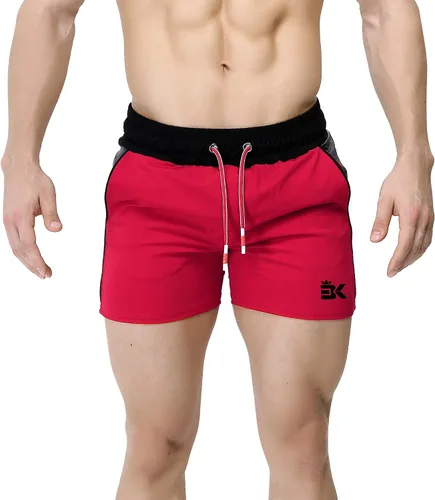 BROKIG Pantalones cortos de gimnasio y culturismo de 5 pulgadas para hombre, pantalones cortos ligeros para correr y entrenar, cintura elástica con