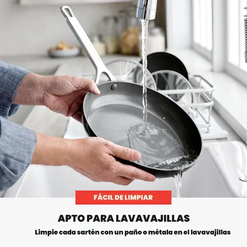 Miniatura 5 de GreenPan x Bobby Flay - Juego de utensilios de cocina anodizado duro antiadherente, 10 piezas, ollas y sartenes de cerámica sin PFAS, apto