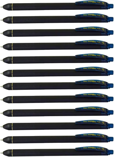 Miniatura 15 de Pentel EnerGel Kuro - Bolígrafo de gel líquido, (punta de 1/32 pulgadas - 0.7 mm) línea media, tinta negra, paquete de 12 (BL437R1-A)