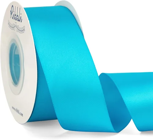 Miniatura 92 de Ribbli - Cinta de satén de doble cara dorada, 1 pulgada x 25 yardas, uso para ramo de lazos, envoltura de regalos, decoración de boda Dorado