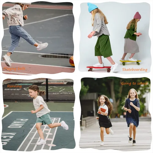 Miniatura 5 de Bemeol Calcetines para niñas, 12 pares de calcetines deportivos de algodón para niños pequeños y grandes