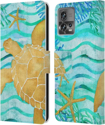 Miniatura 11 de Head Case Designs Officially Licensed Paul Brent Agate Mermaid Coastal Leather Book Wallet Case Cover Compatible with Motorola Moto Edge 30 Fusion