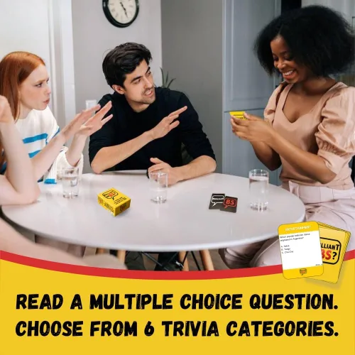Miniatura 6 de Brilliant or BS? Un juego de trivia para conocerlo todos y grandes mentirosos gordos Divertido juego de trivia para amigos y familiares 4-6