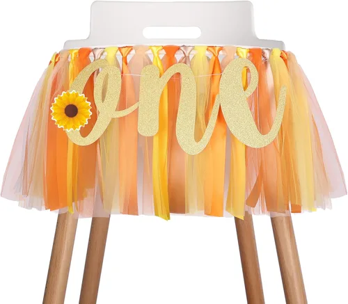Miniatura 11 de Cartel decorativo de cactus para silla de bebé, cartel de primer cumpleaños, guirnalda de tela para silla de bebé, suministros de fiesta, amarillo