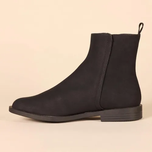 Miniatura 4 de Tienda Essentials Botines planos con cremallera exterior para mujer