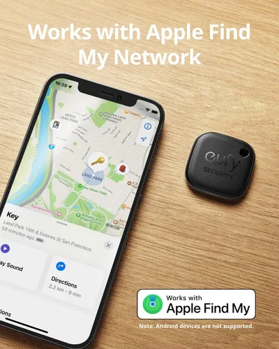 Miniatura 4 de eufy Security de Anker SmartTrack Link (negro, paquete de 1), no compatible con Android, funciona con Apple Find My (solo iOS), buscador de llaves