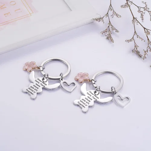 Miniatura 3 de Ralukiia - Collar con la frase Ohana mean family llavero con forma de Stitch regalos de joyería para niños y niñas