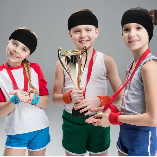 Miniatura 4 de Deekin 6 diademas de fútbol para niños, diademas de fútbol para niños, bandas para el sudor atléticas para niños, diademas de fútbol para niños