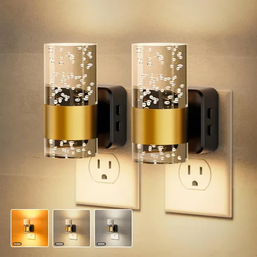 Miniatura 28 de JandCase Luz Nocturna de Vela, Luces Nocturnas que se Enchufan a la Pared, Blanco Suave 3000K, Brillo Ajustable 0-100LM, Sensor de Anochecer a