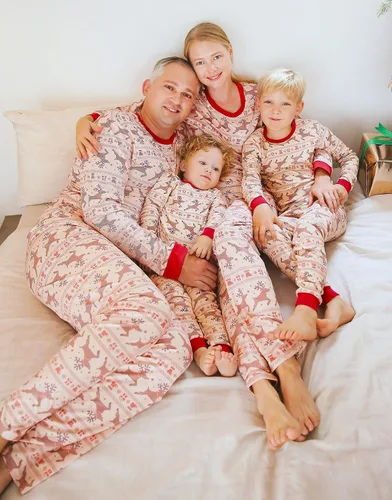Miniatura 78 de VAENAIT BABY Infant Toddler Kids Adult Couple Family Matching Women Men Christmas Pjs Xmas Holiday Buffalo Plaid Pajama Set