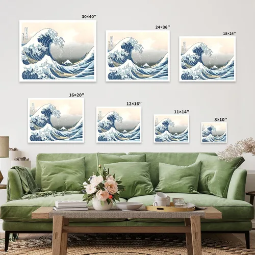 Miniatura 2 de Poster Master Lienzo The Great Wave – Impresión náutica retro – Arte japonés – Regalo para artista, amigo – Arte ilustrado – Decoración