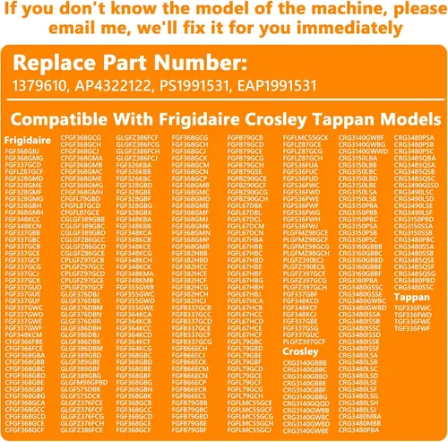 Miniatura 9 de Funmit 316220009 Reemplazo de perilla de quemador superior de estufa para Frigidaire Reemplaza AP4322122 PS1991531 EAP1991531 (Negro, Paquete de 3)